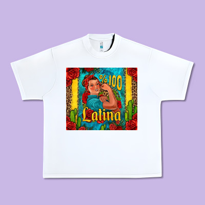 Hundred Percent Latina Strong Woman Urban Heavy Tee Designed By Jasminsmagicworld