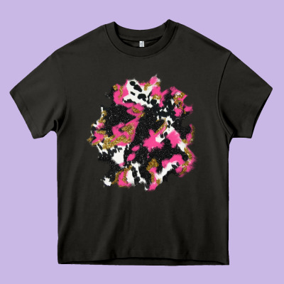 Valentine's Day Cow Patches Heavy Core Tee Designed By Adodesignshop