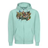 Seafoam army mom Zipper Hoodie - FaDigitalArtStudio