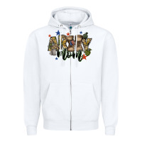 White army mom Zipper Hoodie - FaDigitalArtStudio