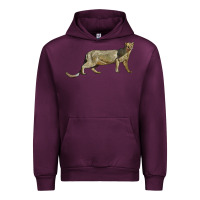 Mauve Wine Jaguarundi Urban Hoodie - LillyAllenDesigns