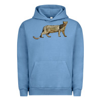 Pigment Pebble Blue Jaguarundi Urban Hoodie - LillyAllenDesigns