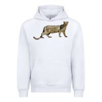 White Jaguarundi Urban Hoodie - LillyAllenDesigns