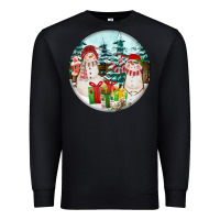 Black Christmas snowman Premium Sweatshirt - FaDigitalArtStudio