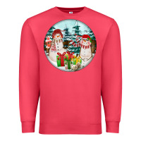 Cardinal Christmas snowman Premium Sweatshirt - FaDigitalArtStudio