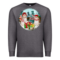 Charcoal Heather Christmas snowman Premium Sweatshirt - FaDigitalArtStudio