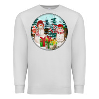 Dove Grey Christmas snowman Premium Sweatshirt - FaDigitalArtStudio