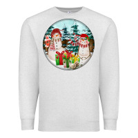 Oatmeal Heather Christmas snowman Premium Sweatshirt - FaDigitalArtStudio