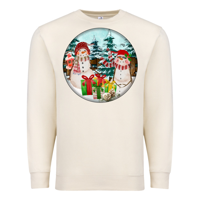Christmas Snowman Premium Sweatshirt by FaDigitalArtStudio | Teevron