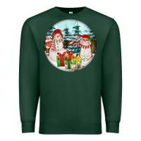 Sports Green Christmas snowman Premium Sweatshirt - FaDigitalArtStudio