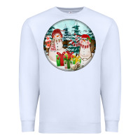 White Christmas snowman Premium Sweatshirt - FaDigitalArtStudio