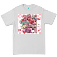 Dove Grey valentine's day cassette tapes Premium Tee - MaliasSmallBusiness