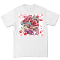 White valentine's day cassette tapes Premium Tee - MaliasSmallBusiness