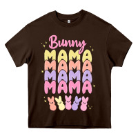 Chocolate Brown bunny mama Heavy Core Tee - MaliasSmallBusiness