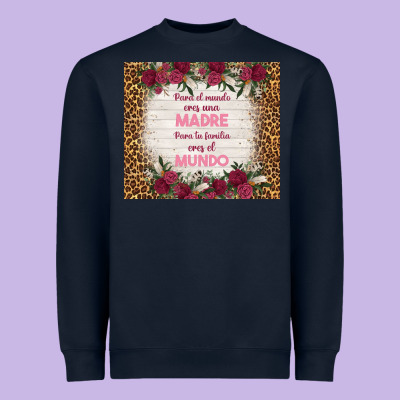 Para El Mundo Eres Una Madre Para Tu Familia Eres Heavyweight Sweatshirt Designed By Tumblerdesignbyshophia