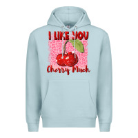 Blue Mist I like you cherry much Valentine's Day Premium Hoodie - FaDigitalArtStudio