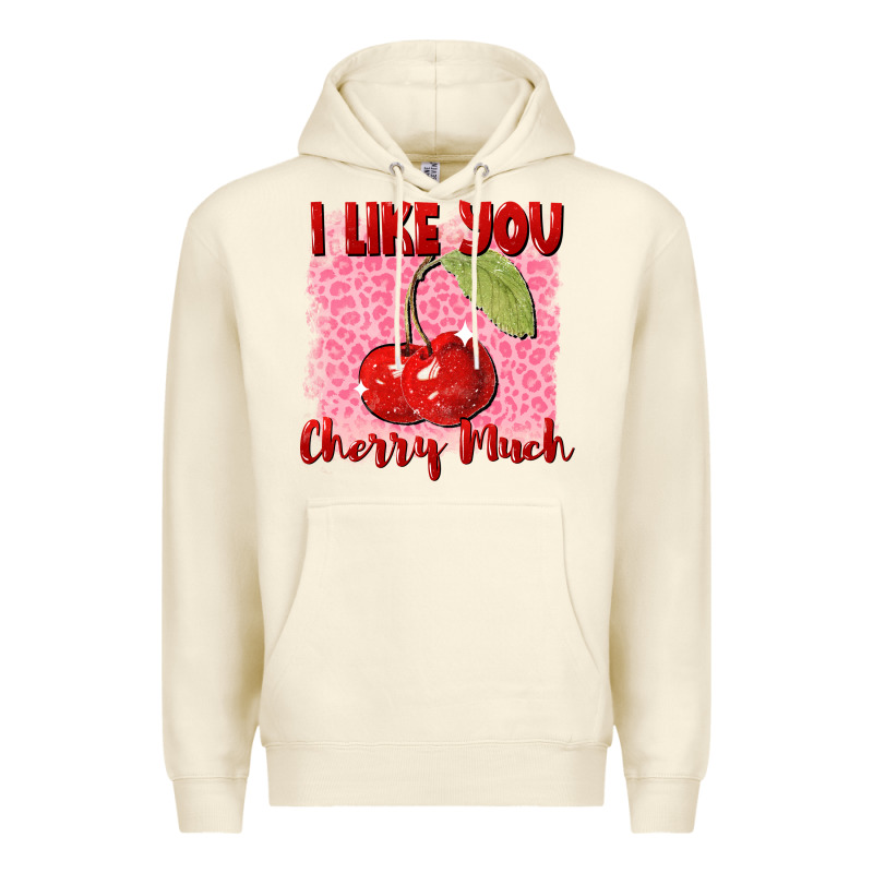 I Like You Cherry Much Valentine's Day Premium Hoodie by FaDigitalArtStudio | Teevron