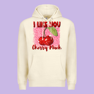 I Like You Cherry Much Valentine's Day Premium Hoodie Designed By Fadigitalartstudio