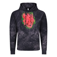 Cloud Black watermelon glitter watercolor brushstrokes patch Vintage Hoodie - RanaPortraitStore