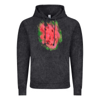 Vintage Black watermelon glitter watercolor brushstrokes patch Vintage Hoodie - RanaPortraitStore