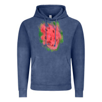 Watermelon Glitter Watercolor Brushstrokes Patch Vintage Hoodie | Teevron