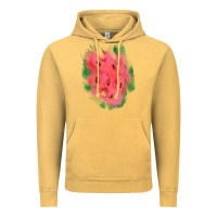 Vintage Mustard watermelon glitter watercolor brushstrokes patch Vintage Hoodie - RanaPortraitStore
