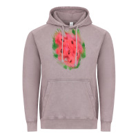 Vintage Zinc watermelon glitter watercolor brushstrokes patch Vintage Hoodie - RanaPortraitStore