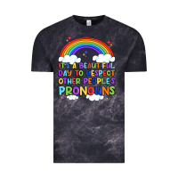 Cloud Black it's a beautiful day to respect other people's pro Vintage Tee - Artiststas