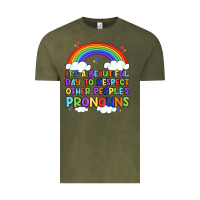 Vintage Olive it's a beautiful day to respect other people's pro Vintage Tee - Artiststas