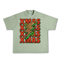 Oil Green xmas lightning bolt Urban Heavy Tee - Jasminsmagicworld