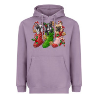 Lavender french bulldog with christmas socks Heavyweight Hoodie - FaDigitalArtStudio