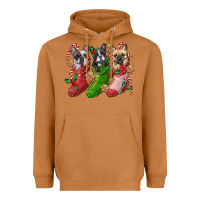 Meerkat french bulldog with christmas socks Heavyweight Hoodie - FaDigitalArtStudio