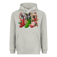 Moon Dust french bulldog with christmas socks Heavyweight Hoodie - FaDigitalArtStudio
