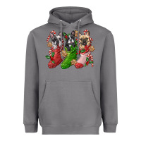Storm french bulldog with christmas socks Heavyweight Hoodie - FaDigitalArtStudio
