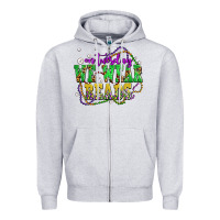 Heather Grey on tuesday we wear beads olivia Zipper Hoodie - OliviaCreatesArt
