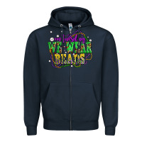 Navy on tuesday we wear beads olivia Zipper Hoodie - OliviaCreatesArt