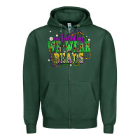 Sports Green on tuesday we wear beads olivia Zipper Hoodie - OliviaCreatesArt