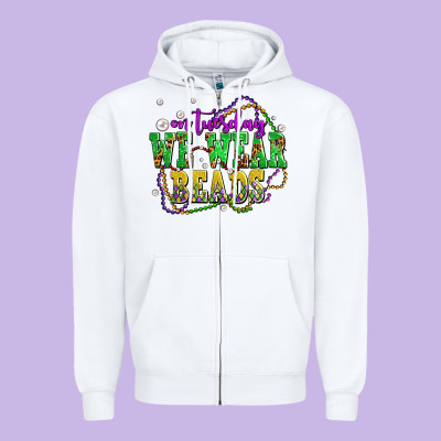 On Tuesday We Wear Beads Olivia Zipper Hoodie Designed By Oliviacreatesart