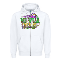 White on tuesday we wear beads olivia Zipper Hoodie - OliviaCreatesArt