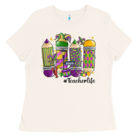Bone mardi gras teacher life Ladies Tee - MaliasSmallBusiness