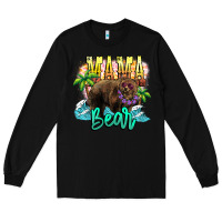 Black Mama bear summer Long Sleeve Tee - NancyCooperArtShop