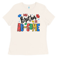 Bone my brother is ausome autism Ladies Tee - MaliasSmallBusiness