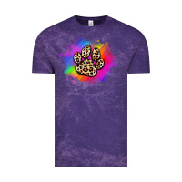 Cloud Purple pride dog paw Vintage Tee - Artiststas