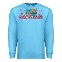 Ocean Blue best teacher ever libbey glass Premium Sweatshirt - BundleAndBundleShop