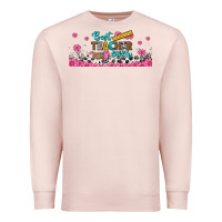 Pale Pink best teacher ever libbey glass Premium Sweatshirt - BundleAndBundleShop