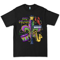 Black new orleans mardi gras streets Premium Tee - MaliasSmallBusiness