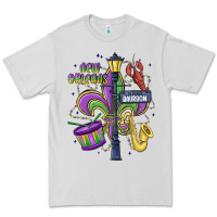 Dove Grey new orleans mardi gras streets Premium Tee - MaliasSmallBusiness