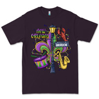 Plum new orleans mardi gras streets Premium Tee - MaliasSmallBusiness