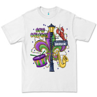 White new orleans mardi gras streets Premium Tee - MaliasSmallBusiness