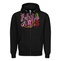 Black valentine vibes with cowgirl boots olivia Zipper Hoodie - OliviaCreatesArt